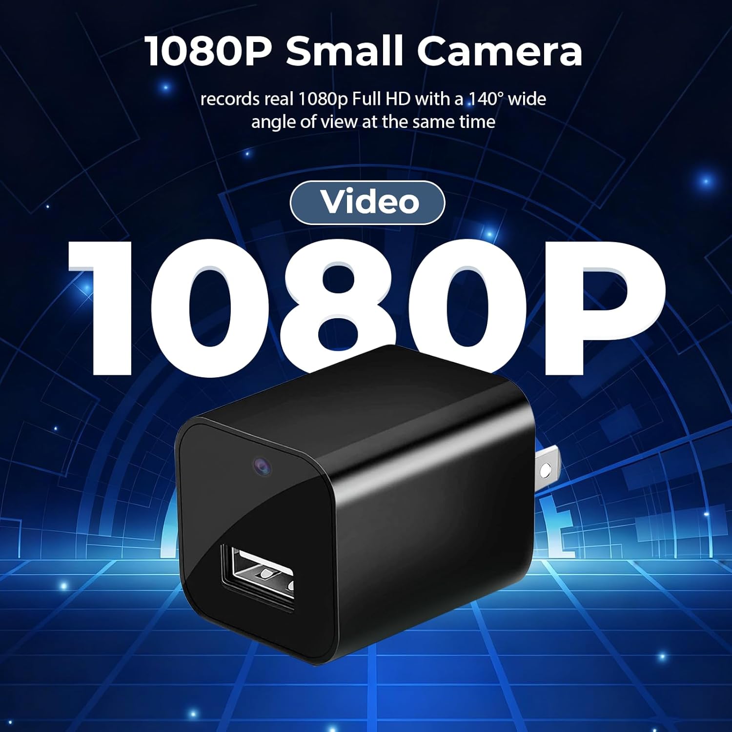 PATTERSON 1080P Hidden Camera USB Charger - Mini Wireless Spy Camera with WiFi & Motion Detection - Ideal for Home Security, Baby Monitoring, and Pet Surveillance