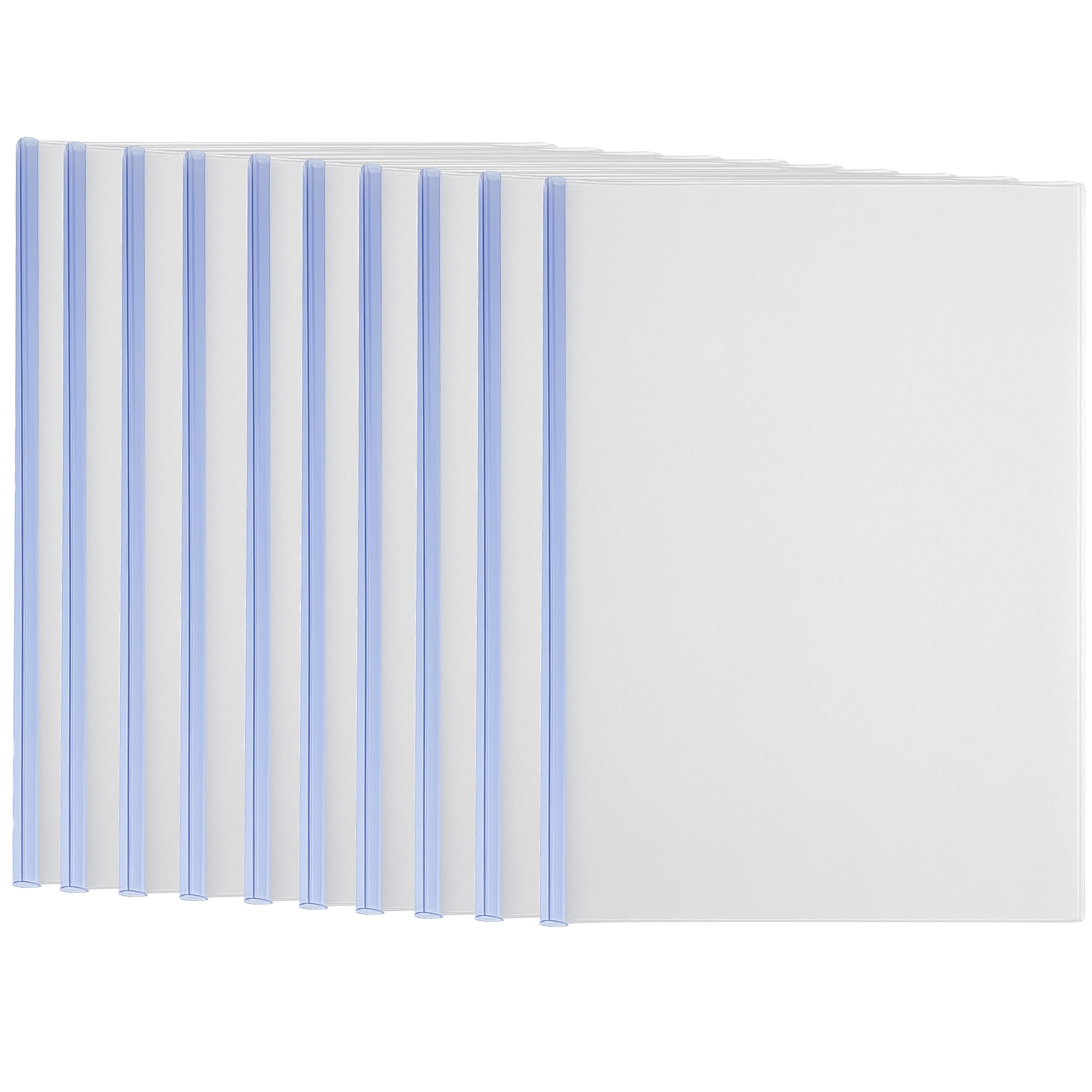 SPS Plastic Strip File Folder - Transparent A4 Sliding Bar Report Covers - Pack of 10-image-34