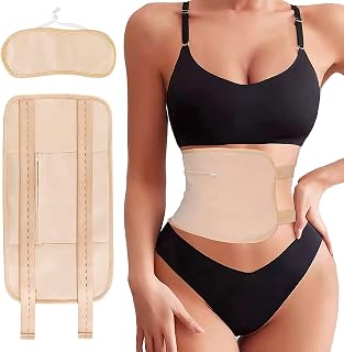 Castor Oil Pack Wrap - Reusable Organic Castor Oil Pack Kit with Storage Bag, Adjustable Elastic Strap Bamboo Cotton Machine Washable Anti Castor Oil Leak (Oil Not Included)