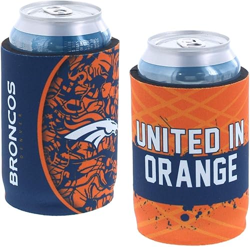 Miniatura 2 de Juego de 2 soportes para latas Coozie Huggie con aislamiento y logotipo del equipo de fútbol