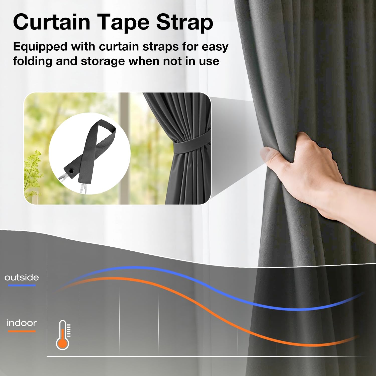 Room Divider Curtains, Blackout Curtains with Bendable Ceiling Curtain Track, Partition Room Dividers Extra Wide Thermal Insulated Soundproof Curtains Floor to Ceiling Curtains (Grey, 100W X 84L)