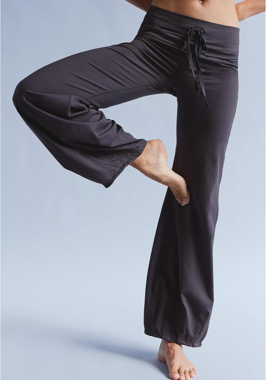 Women's Quick Step Bubble Pants High Waist Drawstring Wide Leg Flare Yoga Active Lounge Pants for Gym
