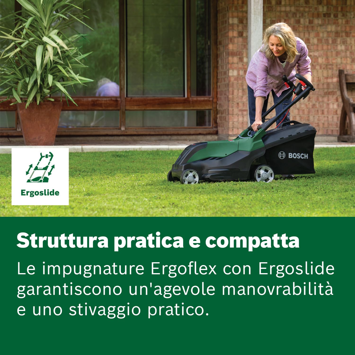 Bosch Potente Rasaerba a Filo AdvancedRotak 40-650, per il Taglio del PratoC, Potenza Motore 1700 W, Larghezza di Taglio 40 cm