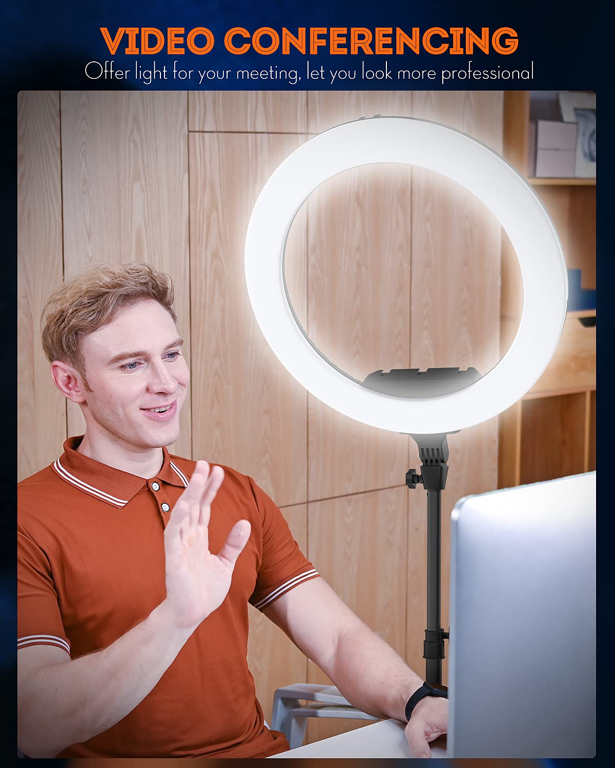 18 Inch Ring Light with Tripod Stand, Yesker LED Ringlight Color