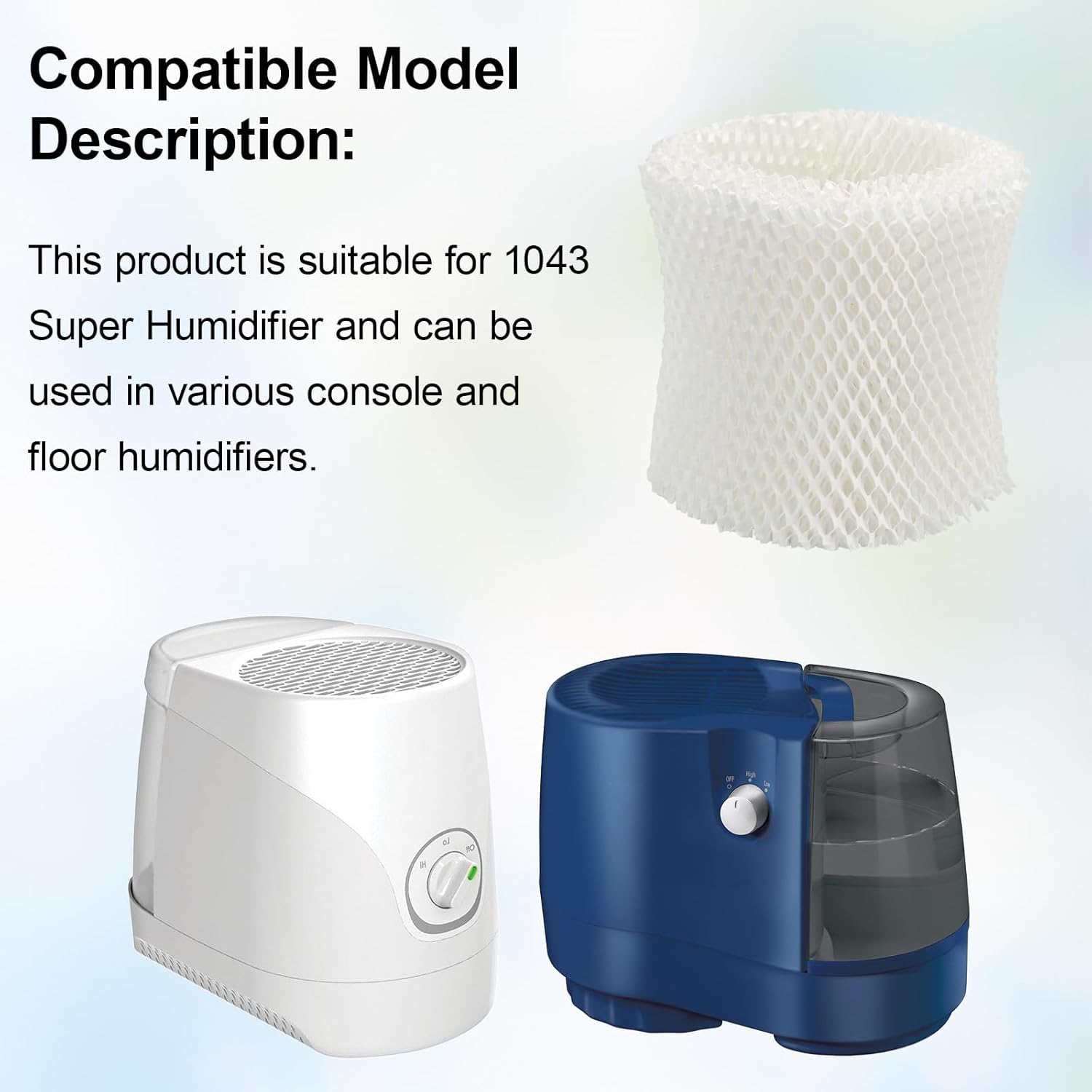 Humidifier Filter C Replacement – Compatible Wicking Filters for Models HC-888, HC-888N, HCM-890, HEV-320B, HEV-320W, DCM-200, DH-890, D88 (4 Pack)