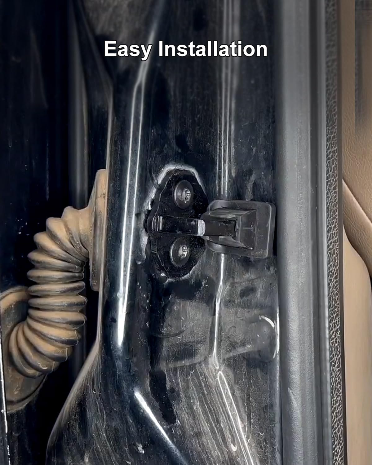 Door Lock Striker Compatible with Ford F-150 2009-2014 Single Cab or Crew Cab Replace 9L3Z1522008A 9L3Z-1522008-A, Striker Door Locking 1-PC