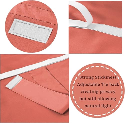 Vista 64 de Flamingo P Tricia - Cortinas opacas para puerta con ventana (26 x 68 pulgadas)