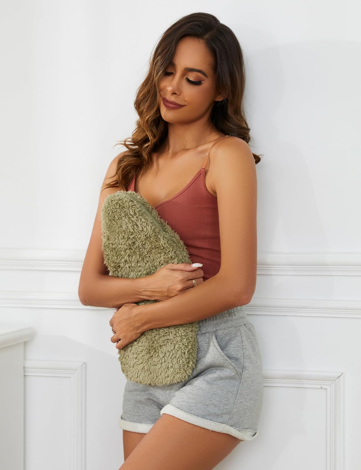 Peterpan Teddy Hot Water Bottle, Size: XXX-Large, Hot Water Bag for Pain Relief, A Lanyard Keeps Your Stopper Within Reach, BPA & PVC Free, Olive Green