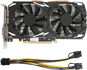 Dpofirs RX 580 8GB GDDR5 Graphics Card, 3 x DisplayPort, HDMI, DVI, 16 x PCI Express 3.0, RX580 Graphics Card with Dual Fan, 256 Bit 1284/7000 MHz