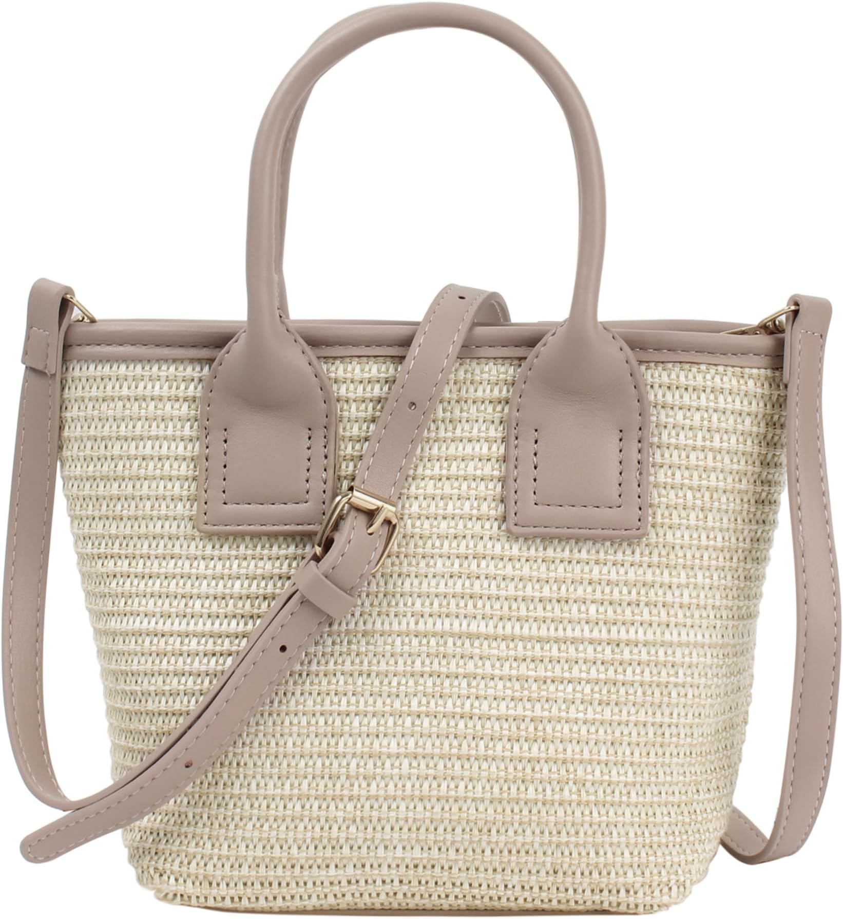 ZLM BAG USWomen's Straw Top Handle Bag Handwoven Crochet Crossbody Shoulder Bag Summer Hobo Purse