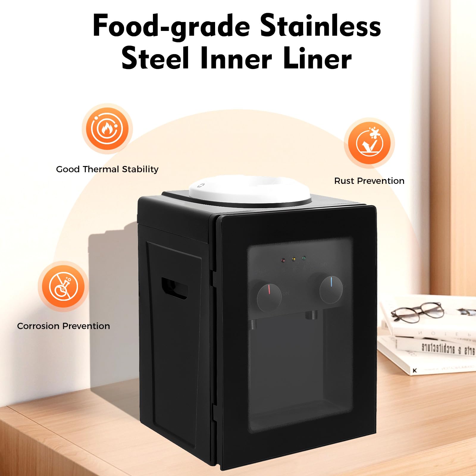 Fontaine à Eau Chaude et Froide Distributeur Eau électrique 550 W 3,5 l 10 l 18 l pour Bureau