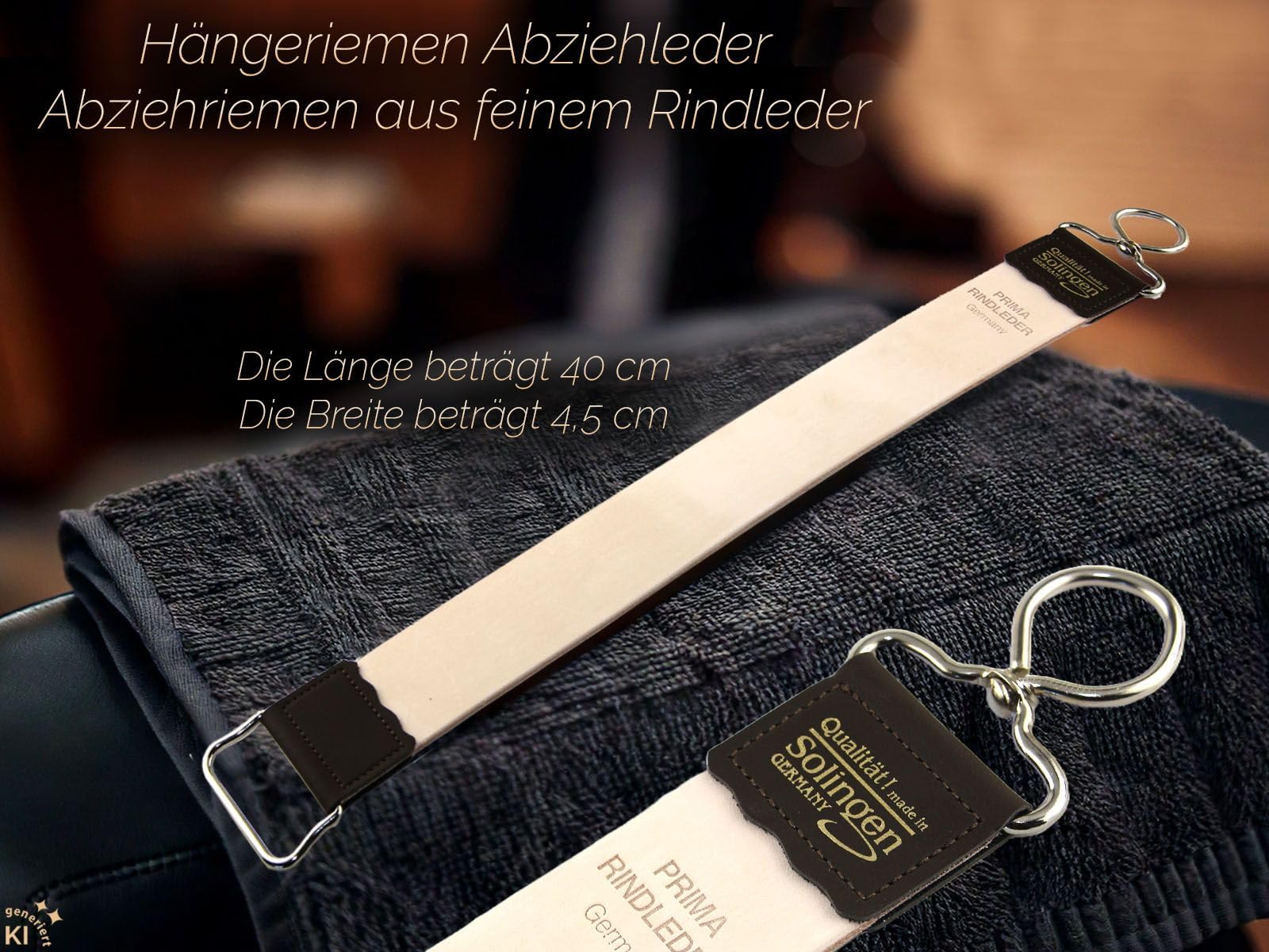 Solinger Rasiermesser Set mit Abziehleder und Solingen Paste | Made in Germany - Premium Rasier-Set für Herren zur perfekten Bartpflege von InstrumenteNrw mit Firmensitz in Deutschland