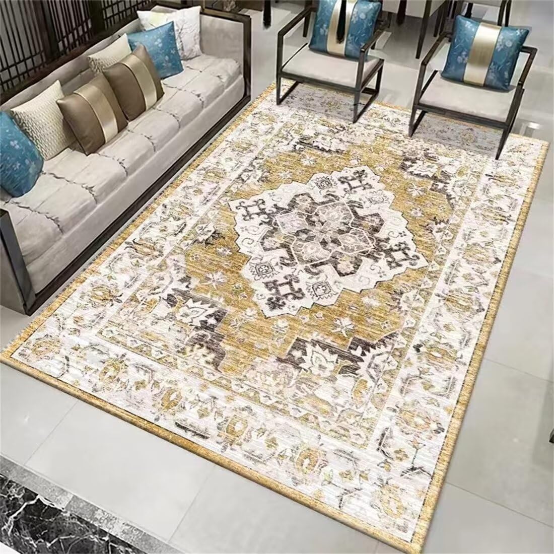 Tapis lavable en machine anti-glisse 70x140 pour cuisine sans taches