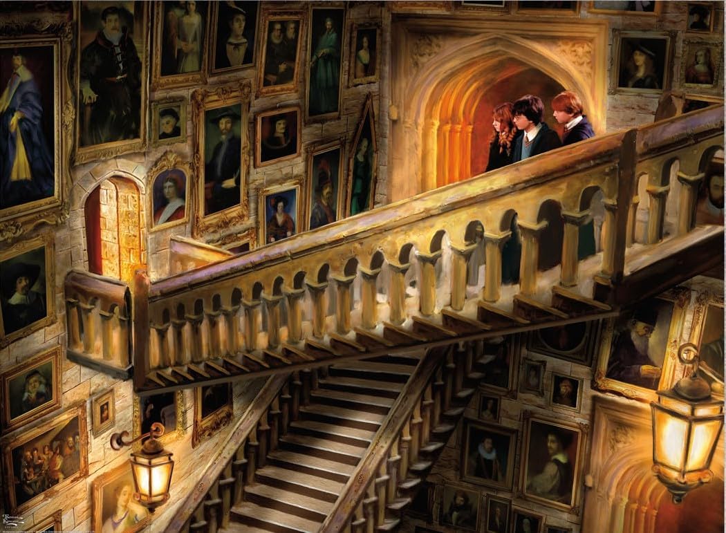 Ceaco - 1000 Piece Thomas Kinkade Harry Potter Grand Staircase Puzzle for Adults, Silver Select - Quality 1000 Pieces Jigsaw Puzzle
