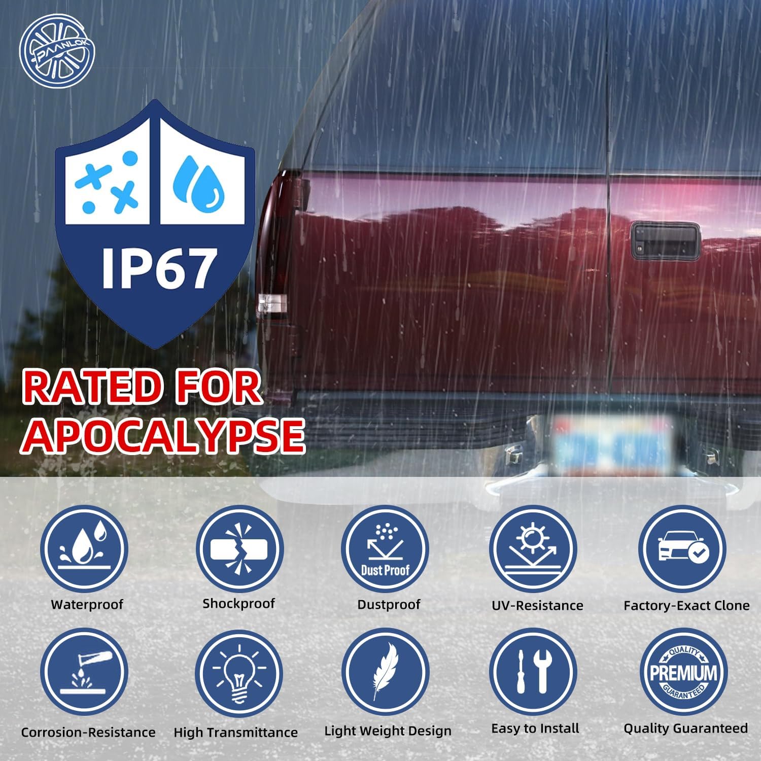 Dark Red Tail Light Pair for 1988-2000 Chevy/GMC C1500 C2500 C3500 K1500 K2500 K3500 Pickup Suburban Tahoe Blazer Escalade | Fleetside Models Only | Direct Fit, No Circuit Boards/Bulbs