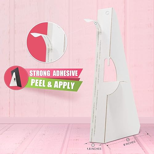 Vista 25 de Lineco Paquete de 25 carteles de caballete de cartón de 9 pulgadas, soporte de caballete autoadhesivo, lienzo, fotografías, folletos, carteles