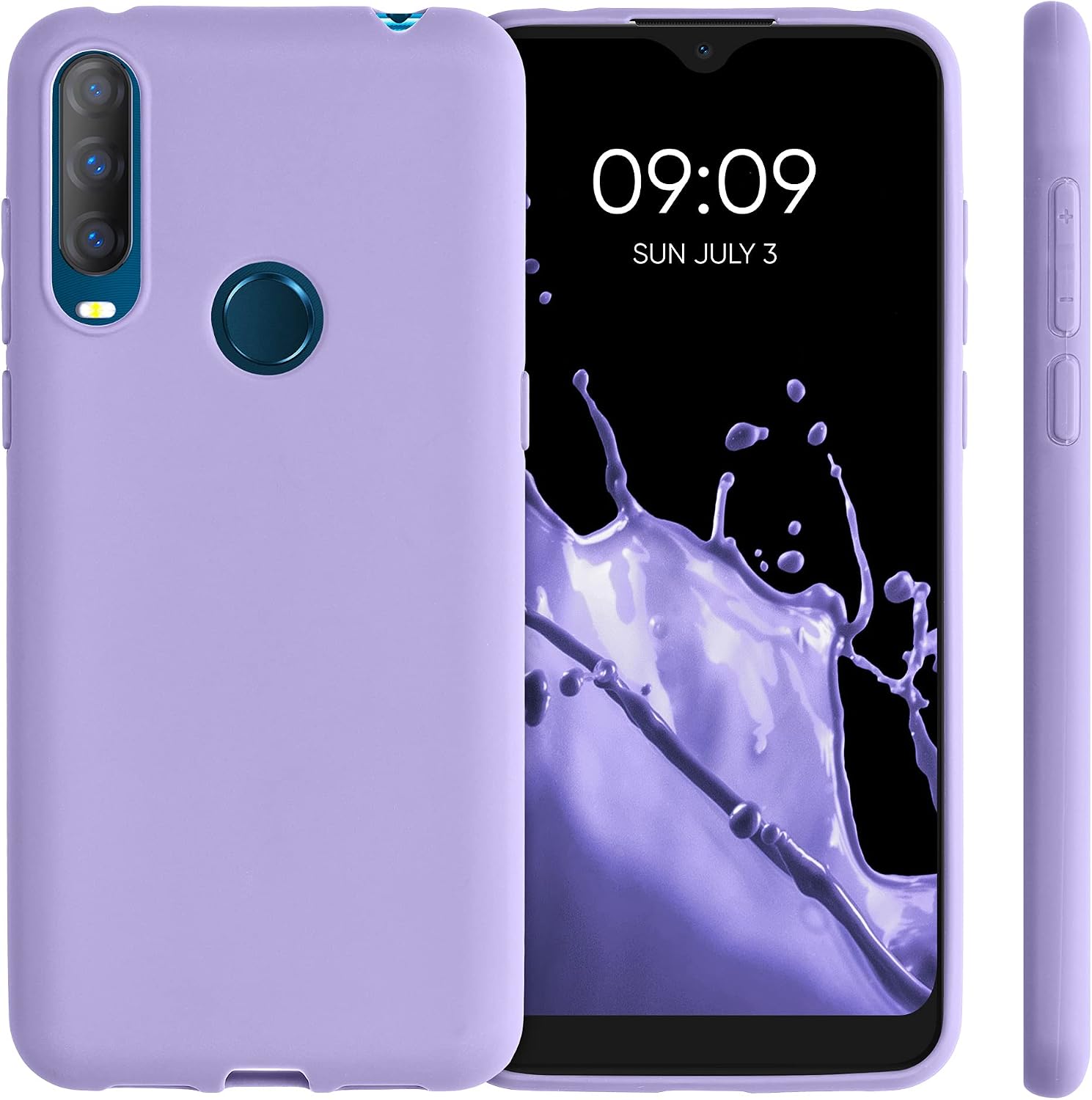 kwmobile Case Compatible with Alcatel 1S (2020) Case - Soft Slim Protective TPU Silicone Cover - Lavender