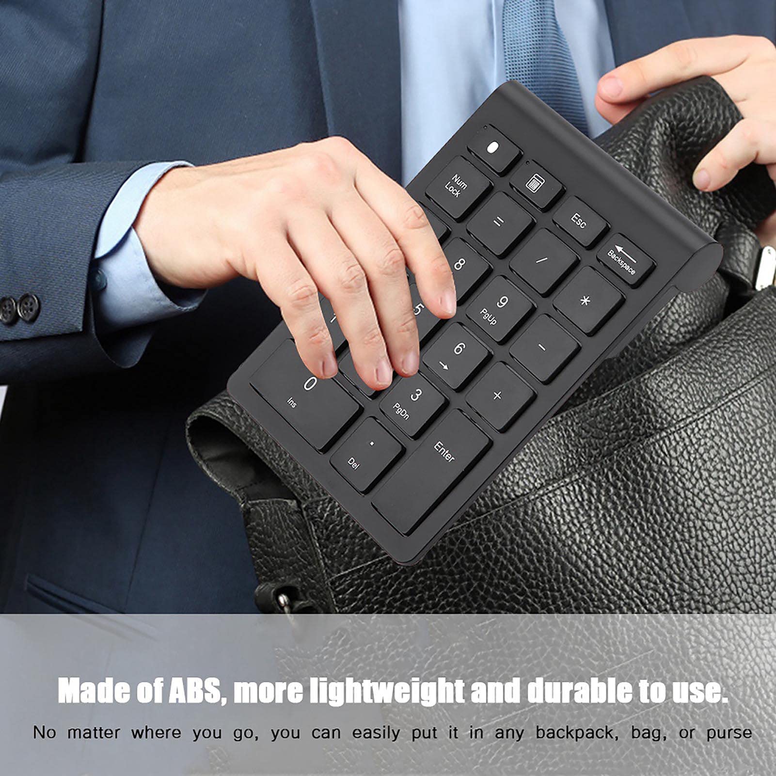 FAUOSWUK Numeric Keypad, 22 Key Number Keypad for Laptop BT22 Portable Number Pad for Laptop and Desktops Number Pad Keyboard