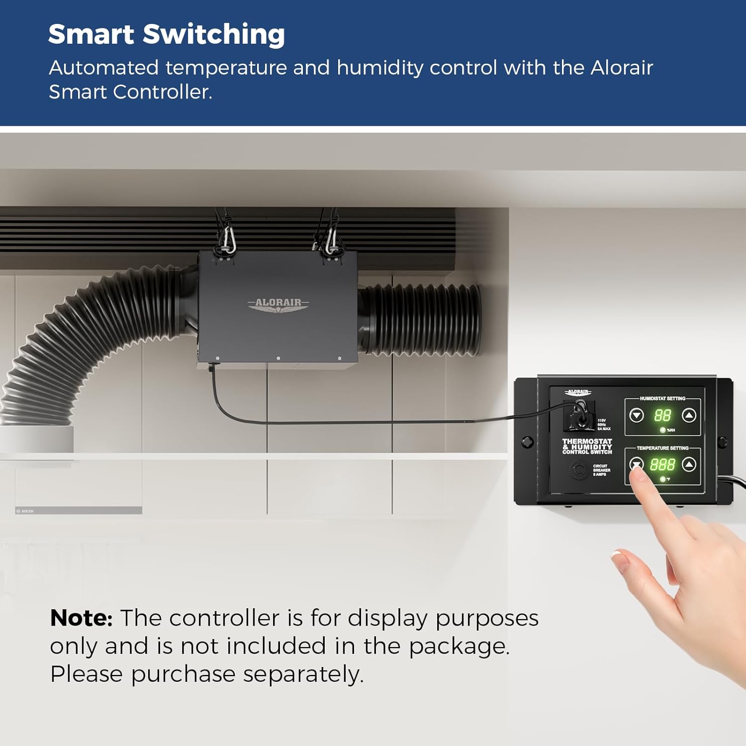 ALORAIR 6 Inch Inline Bathroom Exhaust Fan – Ultra Quiet 300 CFM Ventilation Fan for Bathroom, Attic, Kitchen, Garage, Laundry Room – Durable, Easy to Install, Powerful Airflow