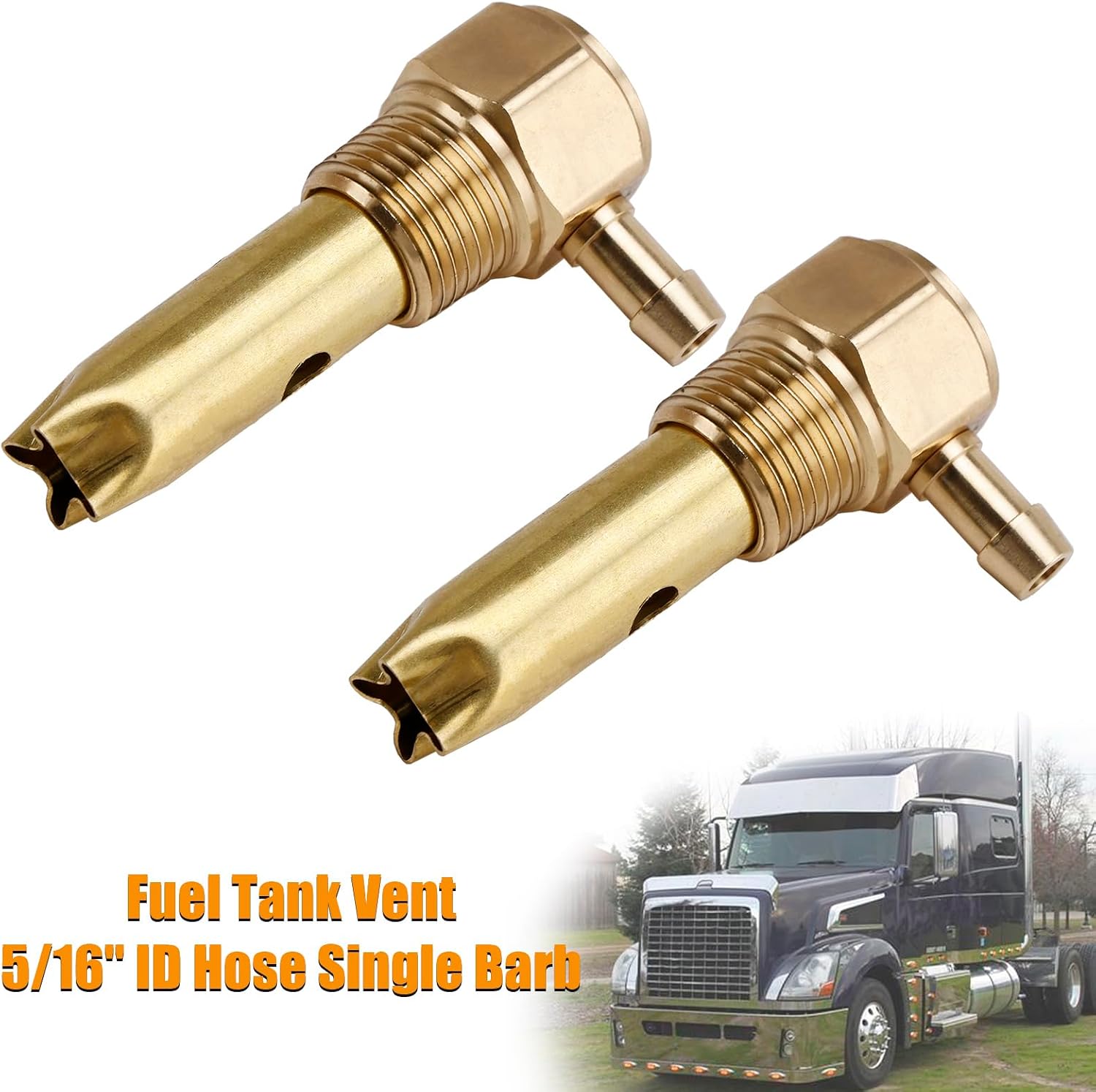 MAD HORNETS 2X 5/16" ID Hose Fuel Tank Vent Assy 20560284 For Kenworth Volvo Full Function Single Barb