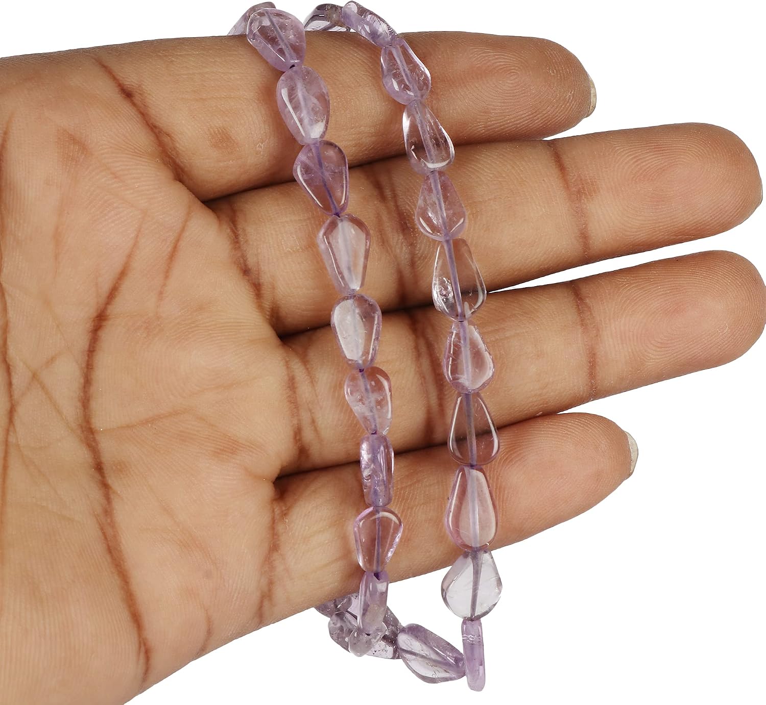 GEMHUB 96.50 Ct Natural Violet Amethyst Pear Beads Strand Necklace Fashion Jewelry for Women DR-601