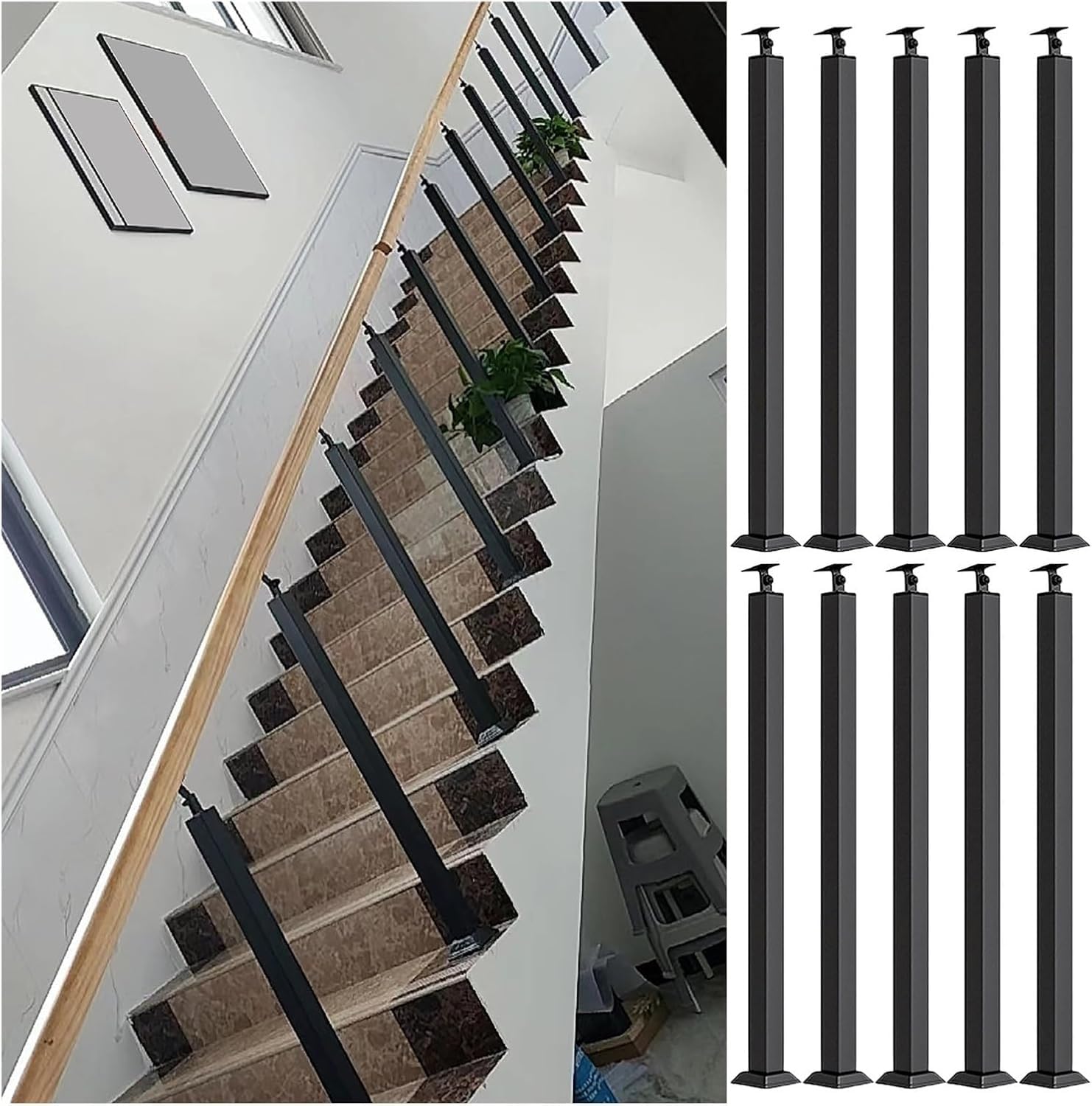 Rambardes en métal réglables pour rénover facilement vos escaliers et greniers