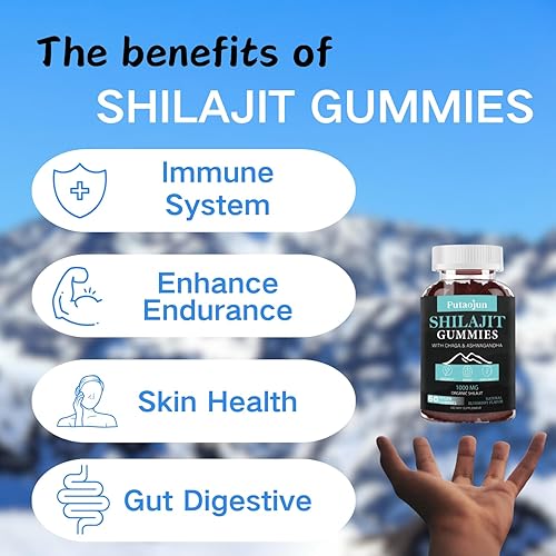 Miniatura 4 de Gomitas Shilajit para hombre y mujer. Gomitas Shilajit de oro del Himalaya. Probadas por terceros. Shilajit puro de 1000 mg de Shilajit, 200 mg de