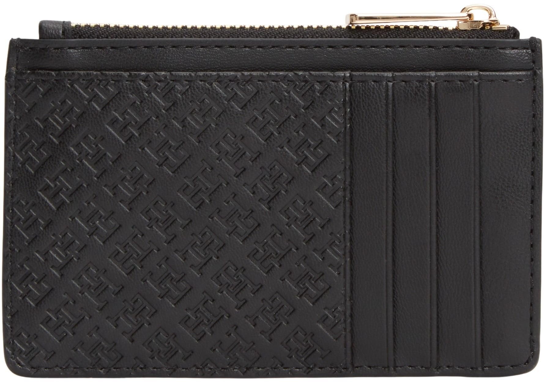 Tommy Hilfiger Damen Kartenetui Icon Long Holder mit Münzfach Schwarz