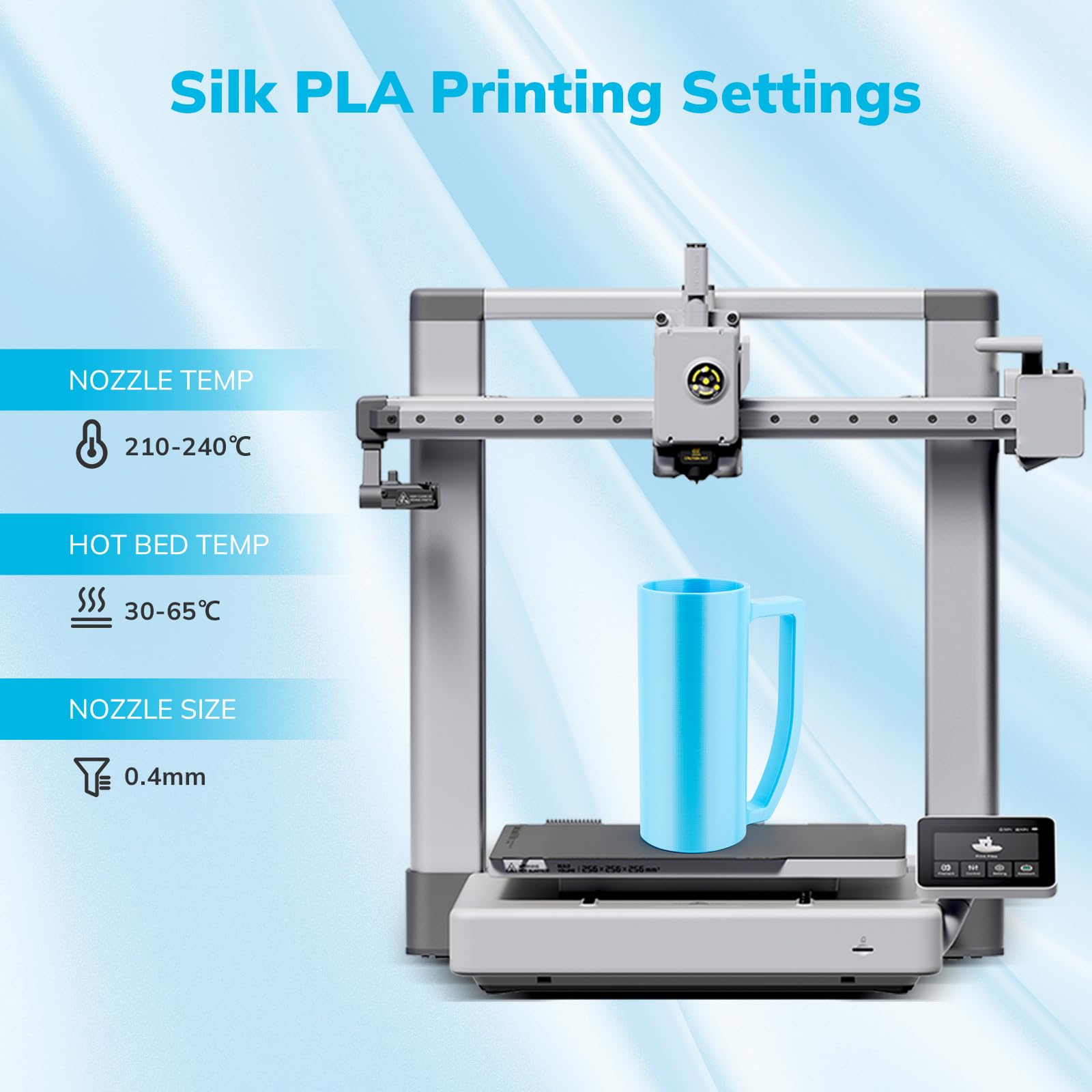 AMOLEN Filamento 3D precisión dimensional +/- 0,02 mm, perfectamente enrollado, compatible con impresoras 3D FDM, precisión dimensional, bobina (2,2 libras)