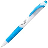 Pentel GlideWrite Ballpoint Pen with TechniFlo Ink, (1.0mm) Medium Line, Sky Blue, Box of 12 (BX910-S) – view 3