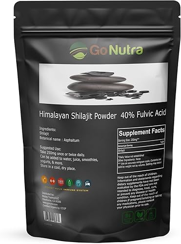 Miniatura 8 de Go Nutra Shilajit Polvo puro Himalaya Shilajit 40% ácido fúlvico traza minerales - 4 oz.