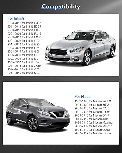 Miniatura 3 de ECCPP 2 espaciadores de rueda centrados de 1 pulgada y 5 lengüetas de 5 x 4.5 a 0.197 x 0.177 in de 0.197 x 4.500 in para Nissan Rogue 2016-2022