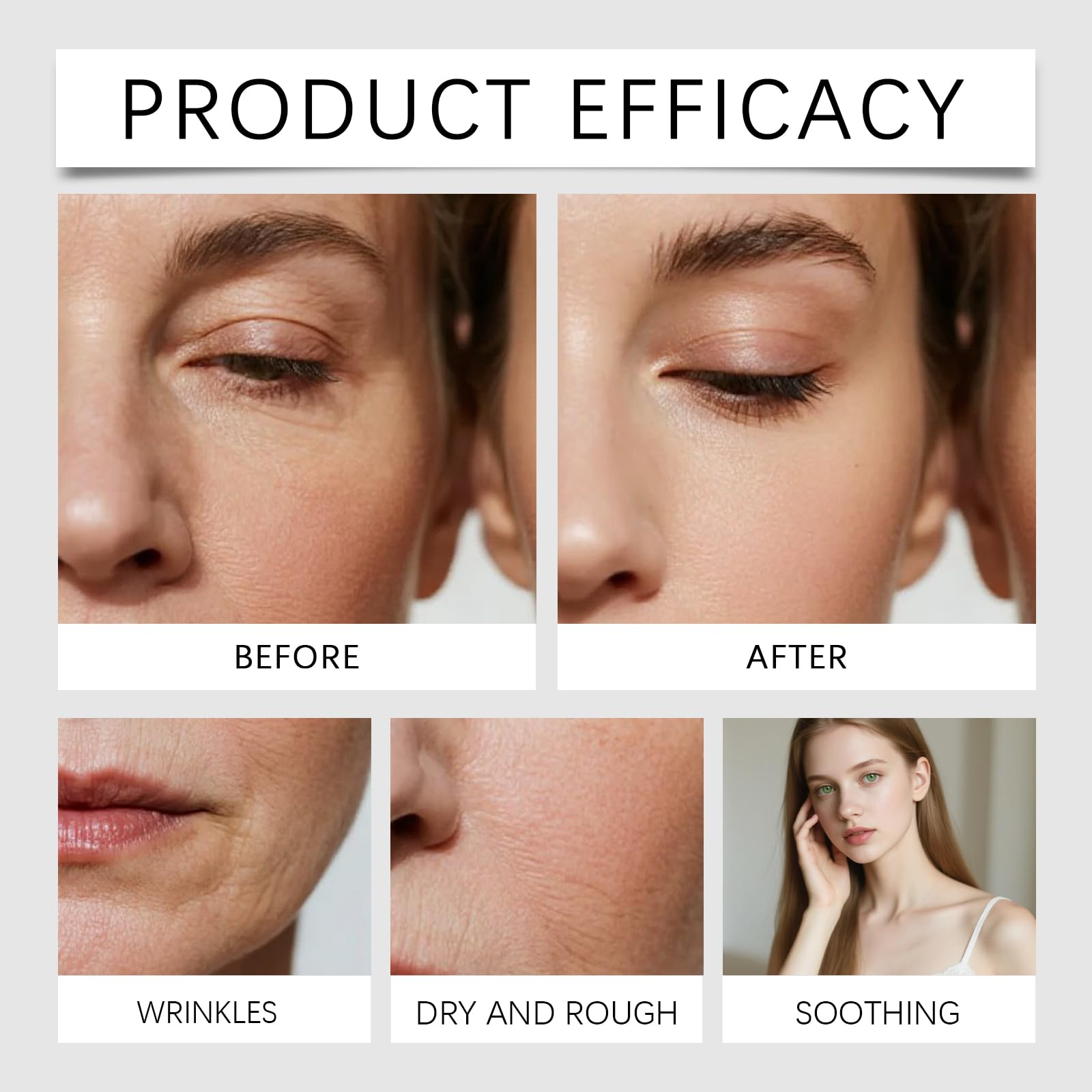 Crema para el cuello con colágeno y fullerenos para reafirmar y reafirmar, crema antiedad para cuello y escote, tratamiento facial antiedad para una piel brillante y hermosa, loción hidratante (8