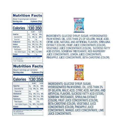 Miniatura 138 de HI-CHEW Mezcla variada a granel, más de 220 piezas, 4 bolsas de pie, combinaciones de frutas tropicales dulces y ácidos, dulces suaves y divertidos
