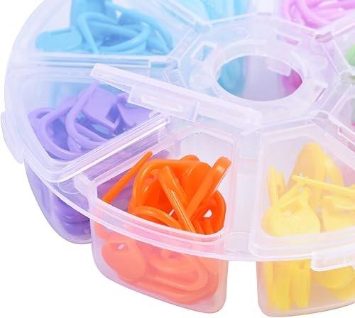 Miniatura 3 de Alfileres marcadores para asegurar el punto, de Outos, 104 piezas para marcar las puntadas del tejido, para crochet, alfileres con gancho, múltiples