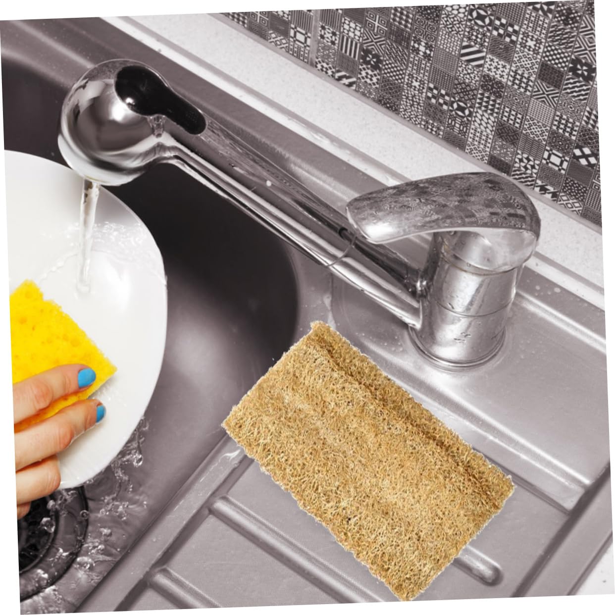 Amosfun 15 Piezas Toalla De Cocina Esponja De Lufa para Lavar Platos Esponja De Limpieza Lufa Herramienta De Limpieza De Cocina Lufa Natural Esponjas para Lavar Platos Esponja Vegetal
