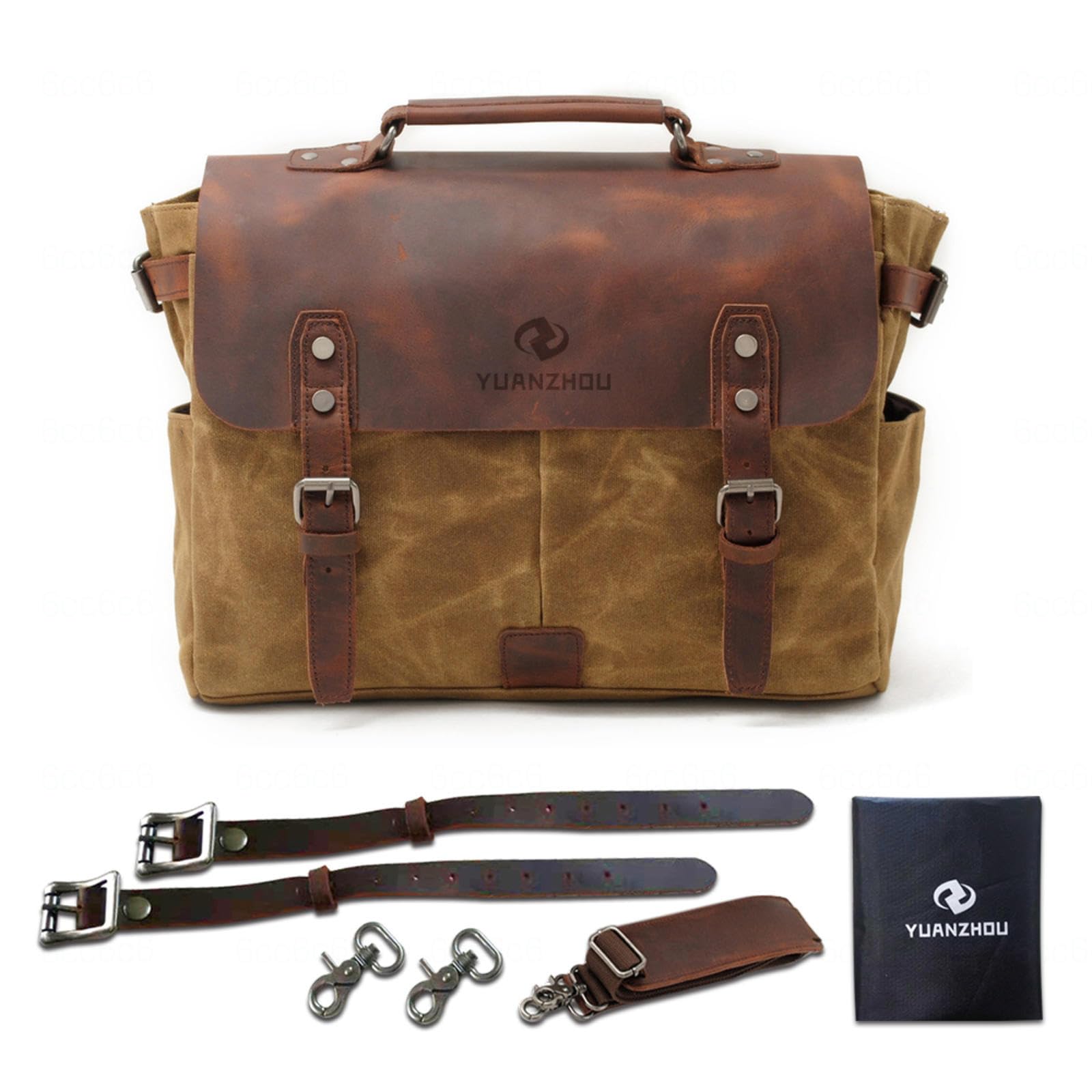 Torba na siodełko rowerowe, torba boczna motocyklowa, wielofunkcyjna wodoodporna płócienna torba motocyklowa (1 torba) 36 x 27 x 12,6 cm (khaki)