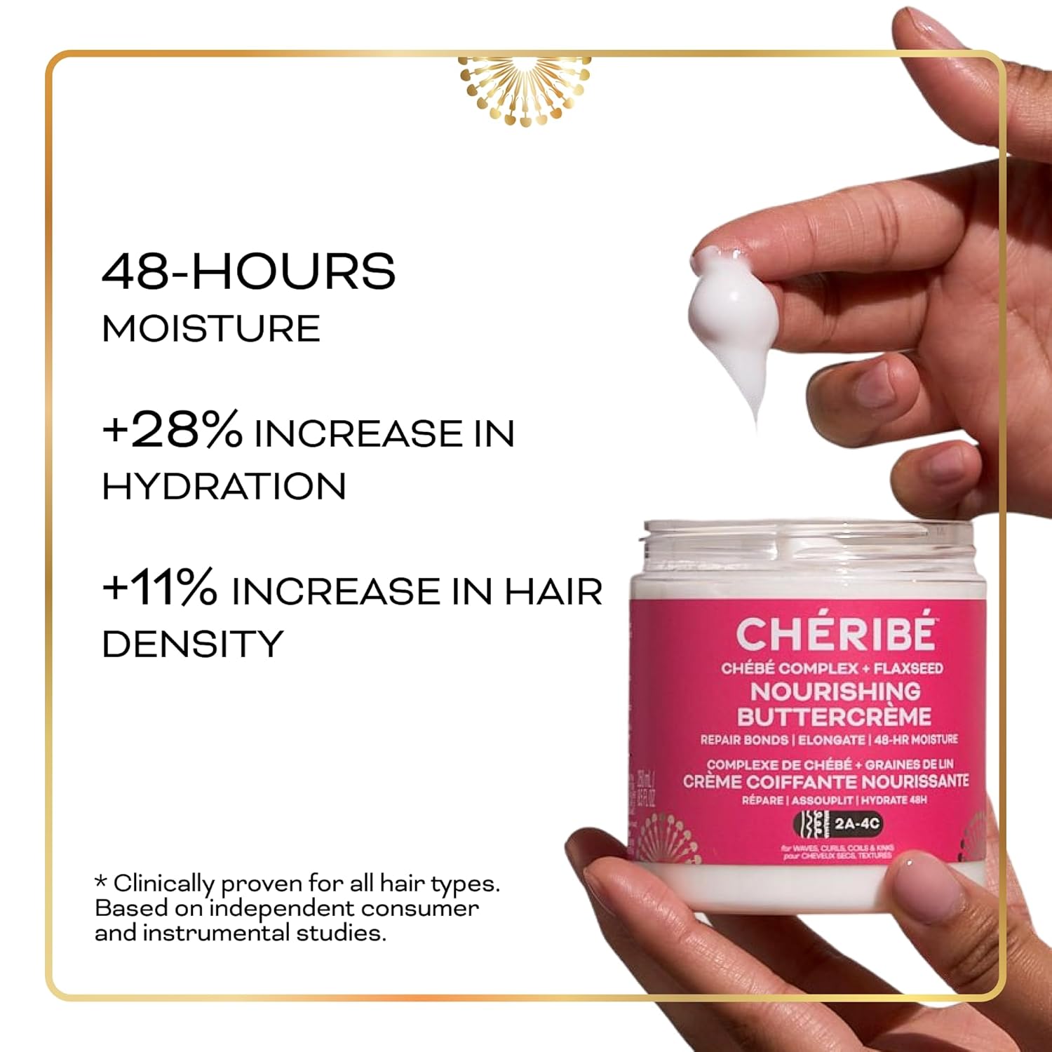 Chéribé Flexible Styling Buttercreme with 100% Chebe Complex + Flaxseed, Lightweight Moisturizer + Curl Cream Styler - Styling Hair Cream for All Textures 2A-4C & Porosities, Sulfate Free, 8.5 oz