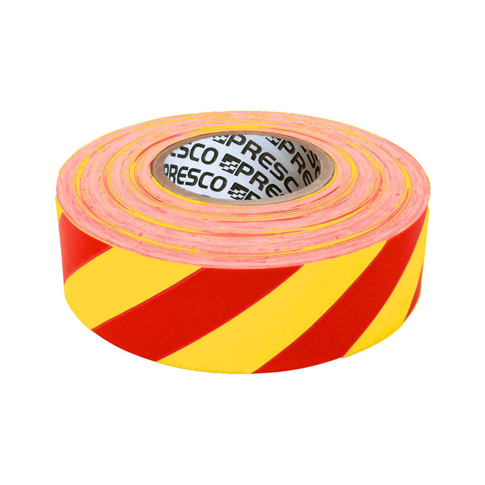 Presco Stripe Cinta de bandera con rollo estampado: 1-3/16 in. x 300 ft. (Rayas blancas y verdes)