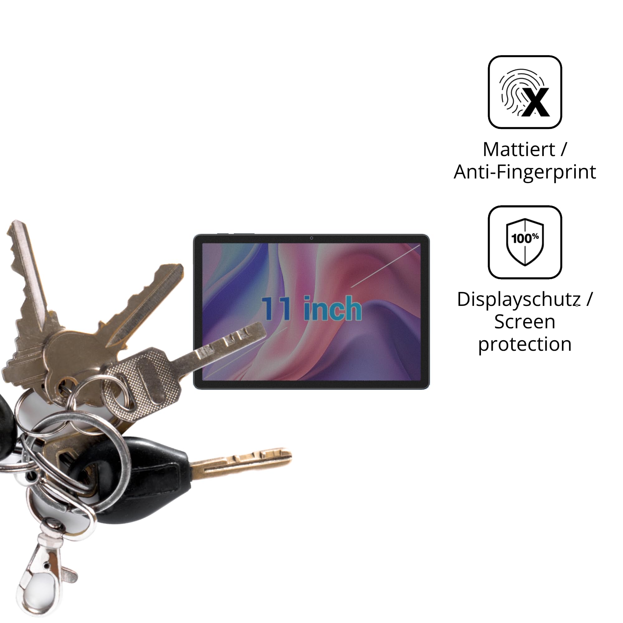 dipos Protection écran anti-espion pour MAXLEGEN N11 | Film mat, filtre de confidentialité 4 directions, sur mesure, anti-rayures, sans bulles, adhésion sans colle