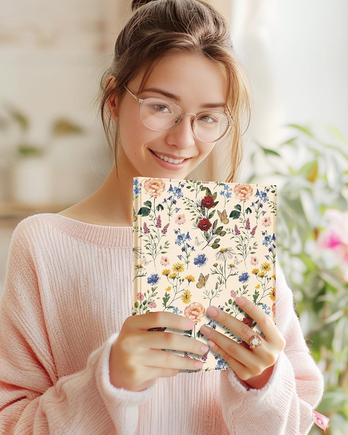 for iPad 10th Generation Case with Keyboard - for iPad A16 Cases Pencil Holder 10.9 Inch Cover Women Girls Cute Girly Floral Flower Design Funda for Apple Tablet 10th/11th gen - Image 3