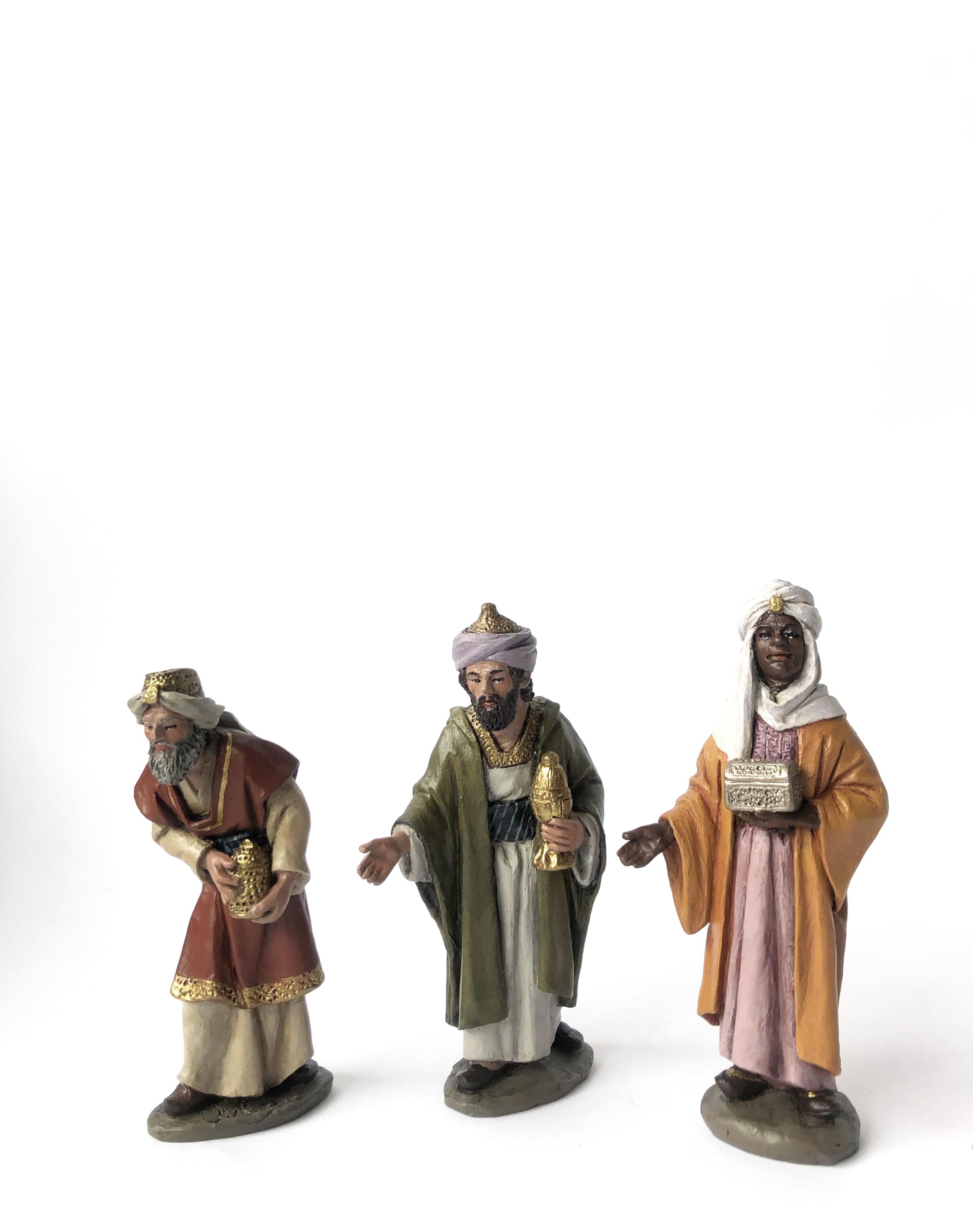 Triciclo Editores Reyes adorando |Figuras de Belén |Serie 11cm| Diseñadas por José Luis Mayo |Decoración Navideña |Nacimiento