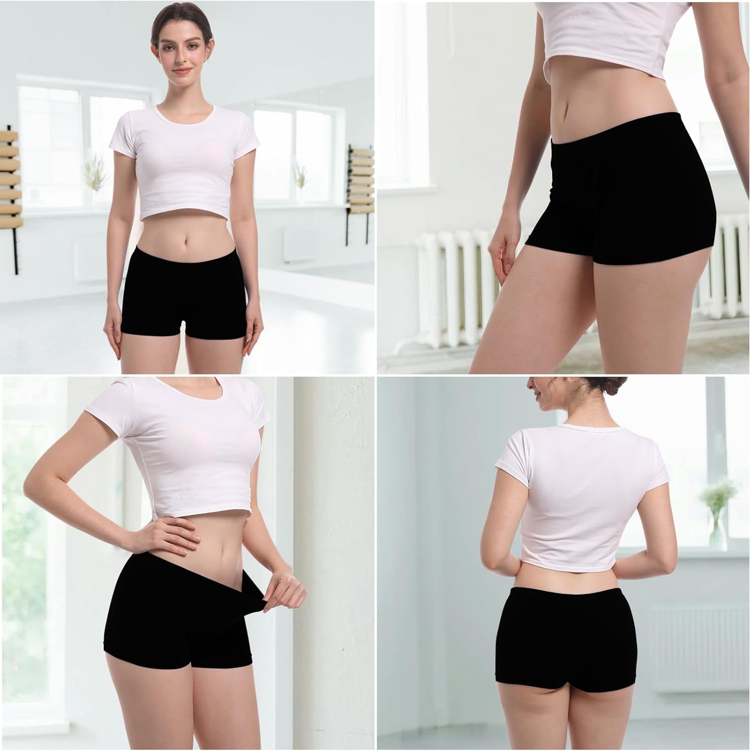 Seamless Boyshorts Stretch Nylon Full Coverrage Boxer Briefs Anti Charing Women Panties 4 Pack - Image 6