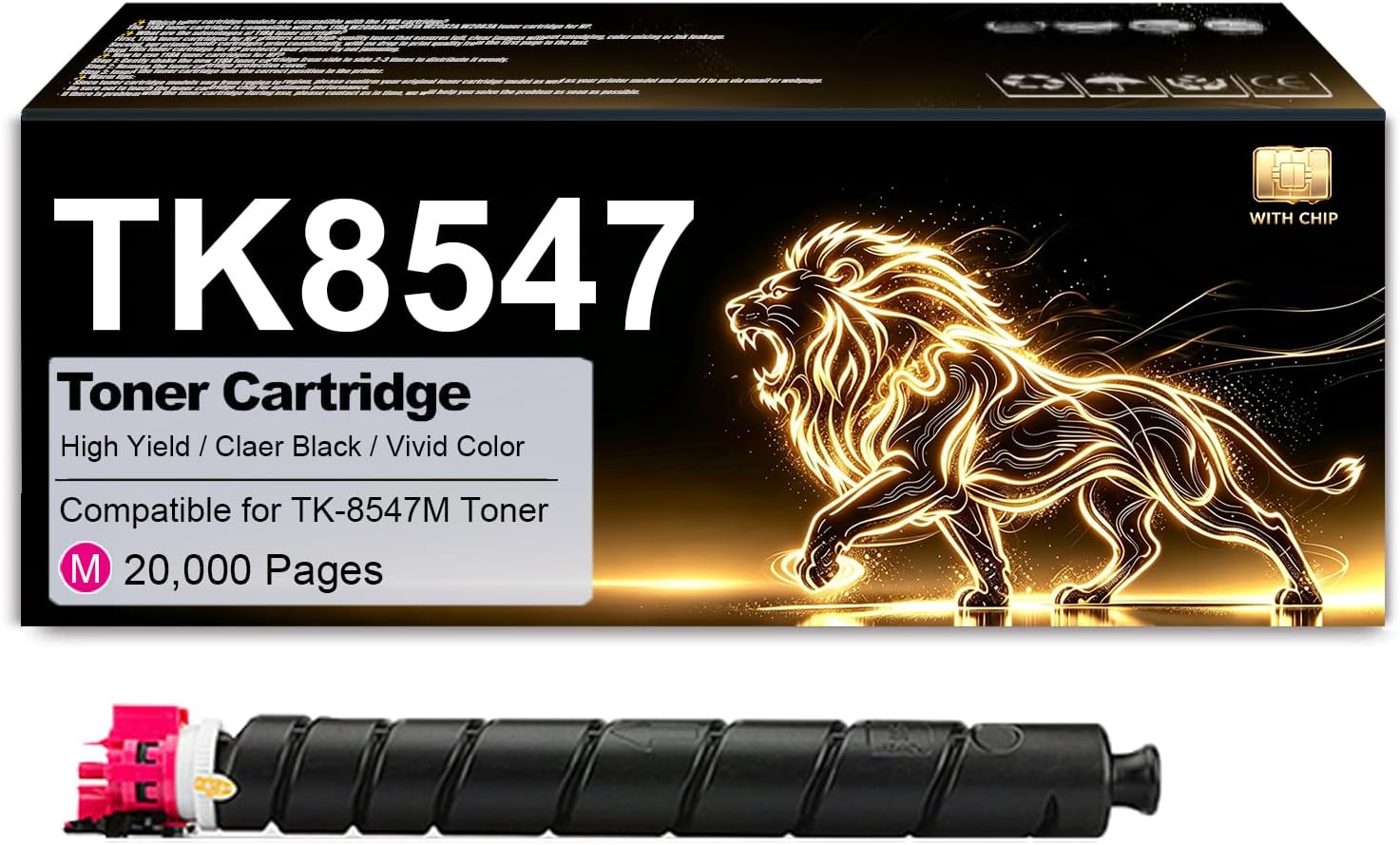 Compatible for Kyocera TK-8547 Magenta Toner Cartridge, 1 Pcs
