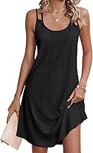 AI'MAGE Women's Swimsuit Cover Up Spaghetti Strap Eyelet Bathing Suit Cover Ups Sleeveless Beach Cover Up Dress S-3XL