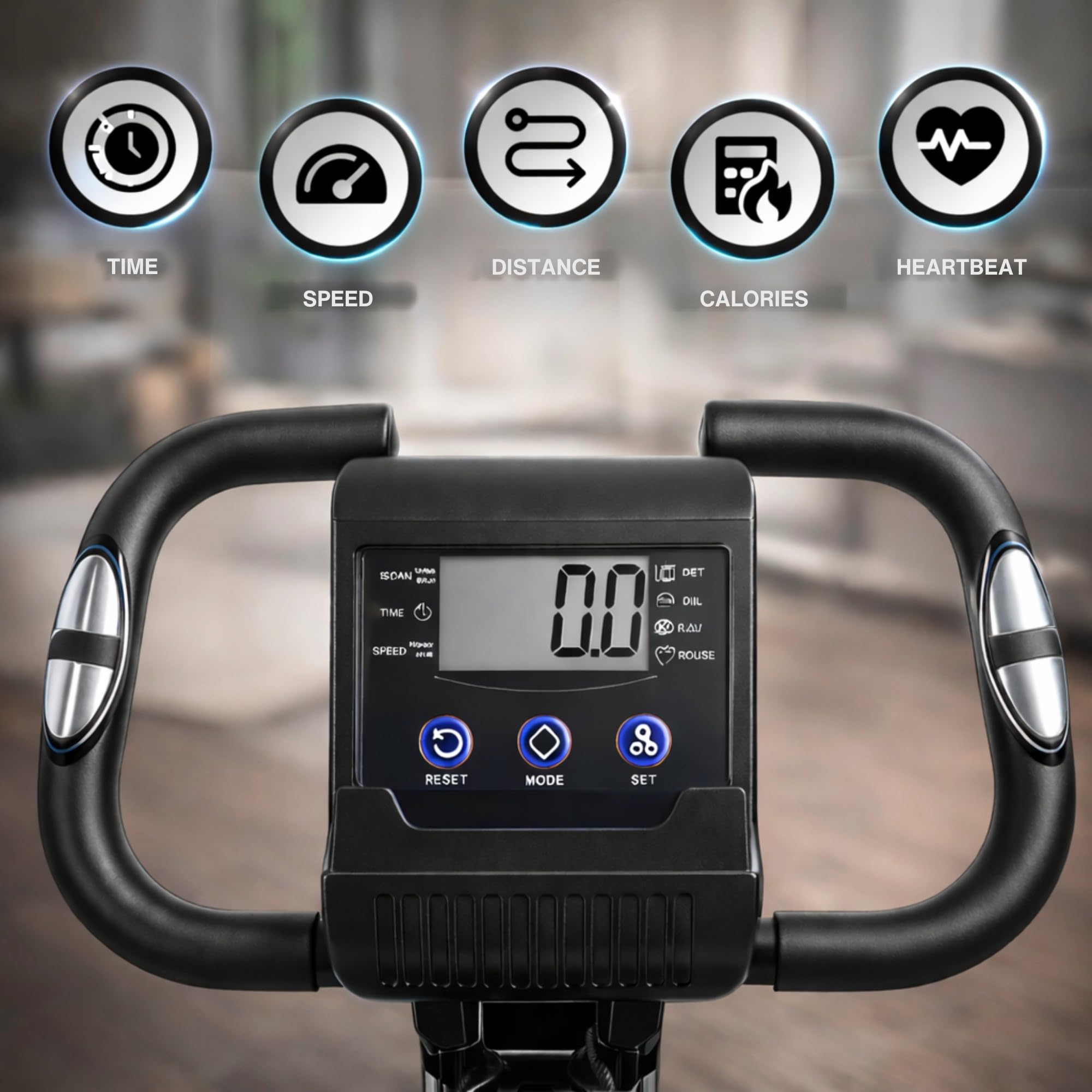 Składany Rower Treningowy X-Bike Do Użytku Domowego – Rower Stacjonarny Z 10-Stopniową Regulacją Oporu Magnetycznego | Sprzęt Fitness Z Oparciem, Podłokietnikami I Czujnikami Tętna