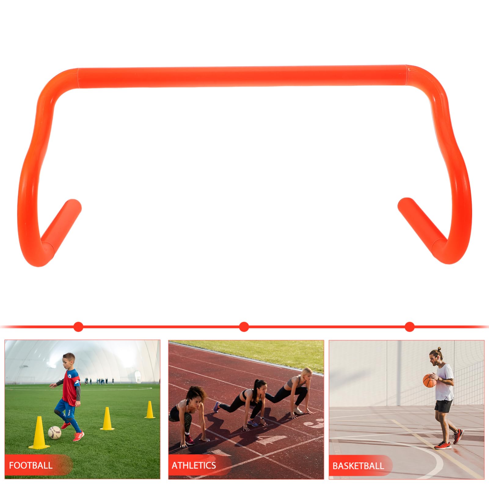 TOYANDONA Hurdles de Entrenamiento de Agilidad Escalera de Entrenamiento Exterior Desmontable y Ligera Naranja para Fútbol y Ejercicios de
