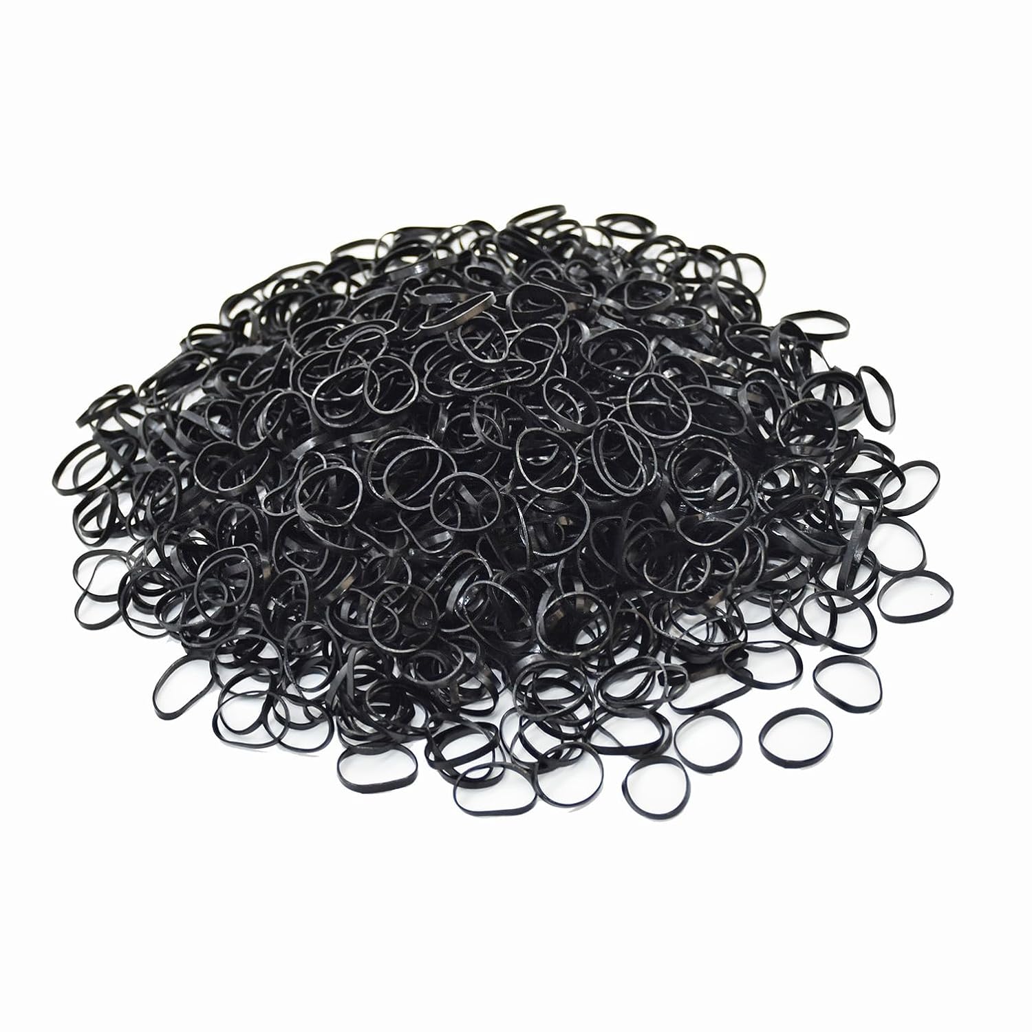 Black Hair Ties - 400pcs Mini Elastic Bands for Kids