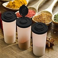 Vista 5 de 4 Pcs Salt and Pepper Shakers Set Large Salt Dispenser Camping Picnic Shaker with Lid Plastic Shakers with Lids Picnic Jar Container for Sugar