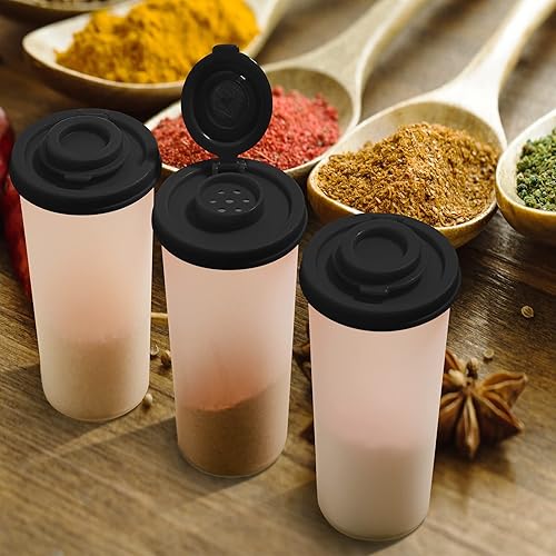 Miniatura 5 de 4 Pcs Salt and Pepper Shakers Set Large Salt Dispenser Camping Picnic Shaker with Lid Plastic Shakers with Lids Picnic Jar Container for Sugar